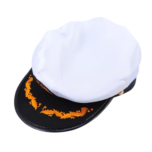 Yardenfun Weißer Matrosenhut für Erwachsene Kostümzubehör für Halloween und Cosplay Lustiger Kapitänshut für Partys und Aufführungen Langlebiges Accessoire für Unvergessliche Yardenfun Weißer Matrosenhut für Erwachsene Kostümzubehör für Halloween und Cosplay Lustiger Kapitänshut für Partys und Aufführungen Langlebiges Accessoire für Unvergessliche von Yardenfun