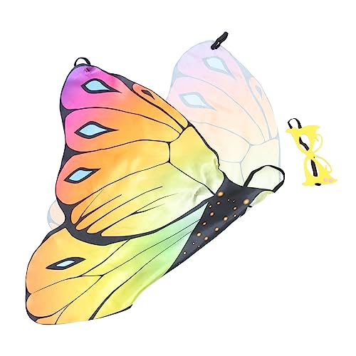 Yardenfun Elfenflügel Kinder Schmetterlingskostü Umhang Mit Flügeln Haarreif 2 Teiliges Set Für Halloween Karneval Cosplay Ideal Für Kinderpartys Aufführungen Bunt Sicher Yardenfun Elfenflügel Kinder Schmetterlingskostü Umhang Mit Flügeln Haarreif 2 Teiliges Set Für Halloween Karneval Cosplay Ideal Für Kinderpartys Aufführungen Bunt Sicher von Yardenfun