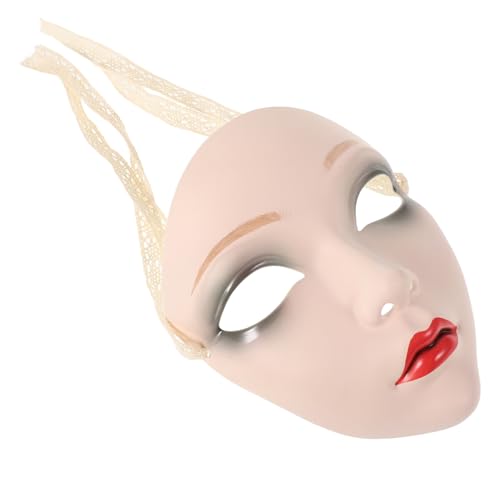 Yardenfun antike Maske Maskerade-Maske für Frauen in der Hand Cosplay -Gesichtsmaske traditionelle Plastik Weiß Yardenfun antike Maske Maskerade-Maske für Frauen in der Hand Cosplay -Gesichtsmaske traditionelle Plastik Weiß von Yardenfun