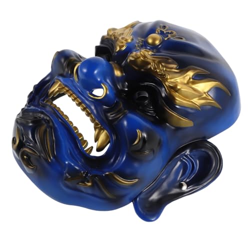 Yardenfun der Vermögensmaske der des Reichtums lustige Halloween-Maske gruselige Masken für Kostüm Maske Kopfbedeckung Dämonenmaske Cosplay-Maske Harz Blue von Yardenfun