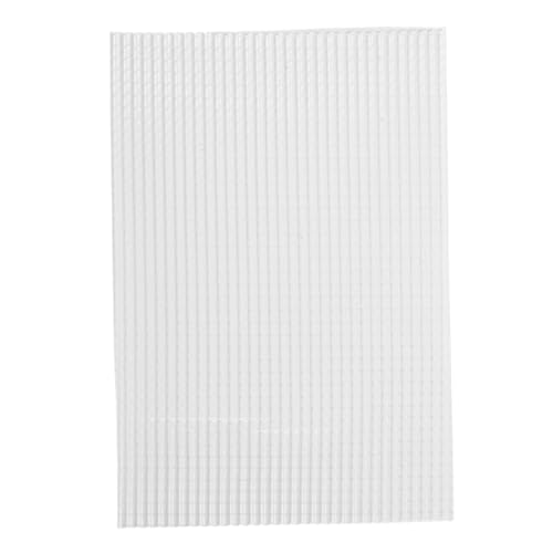 Yardwe 1 Blatt Modellfliesen Modellbau Material Modellziegel Modelllandschaftsgestaltung Dach Miniatur Bauen landschaftsbau mini Zubehör für Puppenhäuser Plastik Weiß von Yardwe