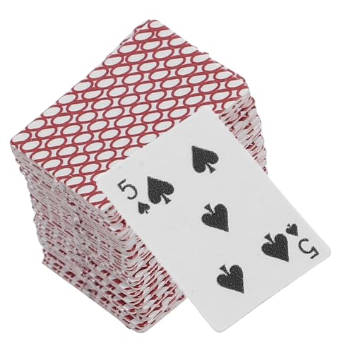 Yardwe 1 Box Miniaturkarten Winzige Spielekarten Miniatur-puppenhauszubehör Im Maßstab 1:12 Minispielzeug Miniaturkarten Minispielkarten Miniaturdinge von Yardwe