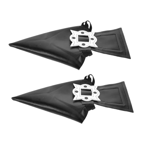 Yardwe 1 Paar Clown-Schuhüberzüge Clownschuhe Requisiten kompakt Clown-Schuhe als Ersatz für Requisiten Clown-Kostüm-Schuh-Requisiten Clown-Cosplay-Schuhe Polyester Black von Yardwe