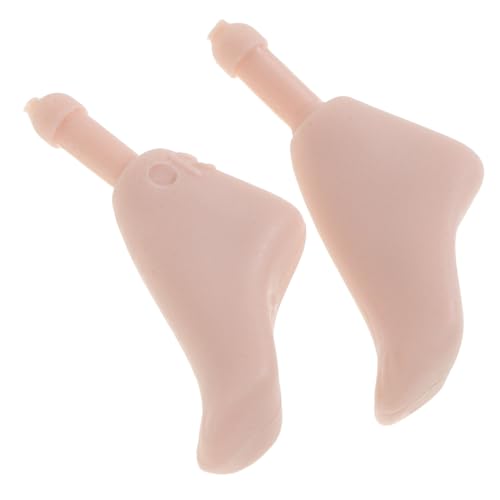 Yardwe 1 Paar Puppenfußzubehör Puppengelenke Mannequin-Fuß Fingerpuppen aus Kunststoff Halloween-Fingerpuppe gefälschter Fuß falsche Füße Puppenteile Plastik Rosa von Yardwe