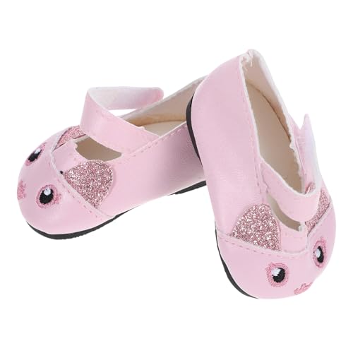 Yardwe 1 Paar Puppenschuhe Kleine Puppen Mini-Puppen Babypuppe Stoffschuhe Puppe Dekorative Schuhe Puppe Schuhe Schuhe Mini-schuhverzierungen Miniaturschuhe Aus Stoff Rosa von Yardwe