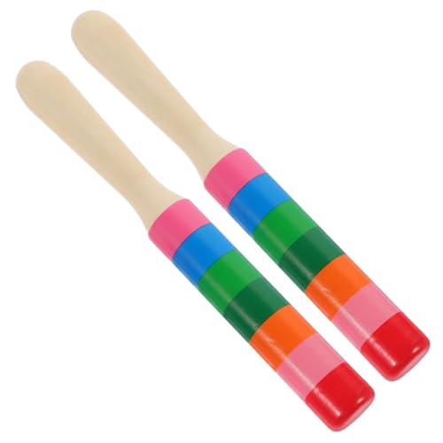 Yardwe 1 Paar Rhythmusstock Musikinstrumente-Stick Zubehör für Schlaginstrumente Holzstäbe für Schlaginstrumente Musik-Rhythmus-Sticks aus Holz Instrumentenzubehör Musikstock hölzern von Yardwe