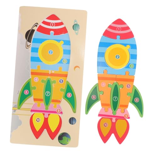 Yardwe 1 Satz 3D-dreidimensionales Bausteinspielzeug Kinderspielzeug Puzzle Lernspielzeug Für Kleinkinder Kinderrätsel Kleinkind Rätsel Lernen Rätsel Kleinkind Holz von Yardwe