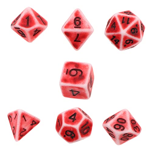 Yardwe 1 Satz 7 Stück Polyedrische Würfel Retro Farbe Partybedarf Im Freien Vintage Würfel Groß Lustige Würfelspiel-Requisiten Alte Würfel Partyzubehör Würfel Für Rollenspiele Rot Acryl Yardwe 1 Satz 7 Stück Polyedrische Würfel Retro Farbe Partybedarf Im Freien Vintage Würfel Groß Lustige Würfelspiel-Requisiten Alte Würfel Partyzubehör Würfel Für Rollenspiele Rot Acryl von Yardwe