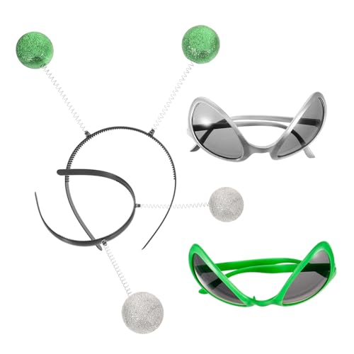 Yardwe 1 Satz Alien-Stirnband Alien-Kostüm für außerirdische kostüm frauen Halloween LED alien alien headband Cosplay-Party-Stirnbänder Alien-Kostümzubehör Plastik von Yardwe