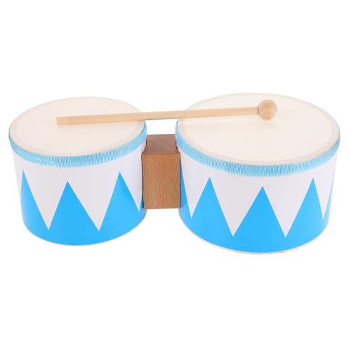 Yardwe 1 Satz Babybongos Trommel zum Singen und Tanzen Musikspielzeug für Babys Handtrommel Marschtrommel -Trommeln Schlagzeug kleine Trommel Holz Blue von Yardwe