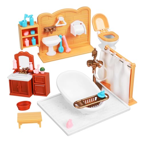 Yardwe 1 Satz Badezimmer-unterstützungsmodell Möbel Klein Mini Winzig Dollhouse Badezimmer Zubehör Puppenbad Plastik von Yardwe