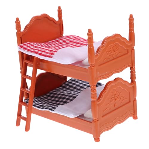 Yardwe 1 Satz Bettmodell Puppenhaus Spielzeugbett Miniatur Winzig Etagenbetten Für Puppen Etagenbett Für Puppen Mini-möbeldekoration Mini- -puppenbett Puppenminibett Mini-hausbett Abs von Yardwe