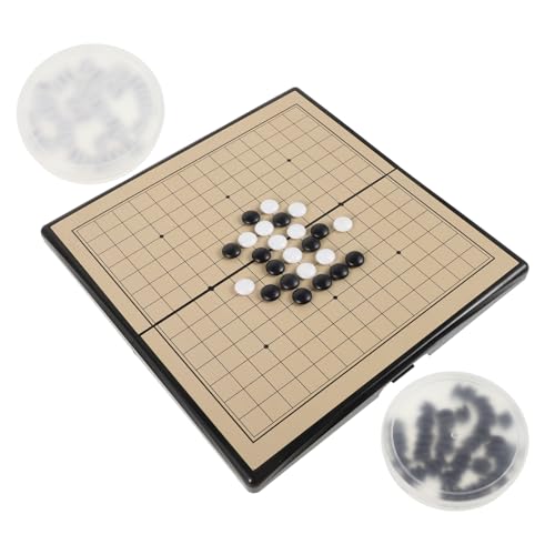 Yardwe 1 Satz Chinesische Dame Chinesische Spiele Desktop-Spiele Brettspiele Für Erwachsene Chinesisches Schach Schachbrett Magnetisches Brettspiel Schach Gehen MDF von Yardwe