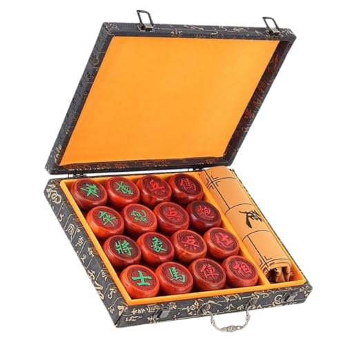 Yardwe 1 Satz Chinesisches Schachset aus Holz für Schachspiel mit Faltmatte und Aufbewahrungsbox für Brettspiel und Traditionelles Design Hochwertigem Holz Stabil und Leicht für Bequemes Yardwe 1 Satz Chinesisches Schachset aus Holz für Schachspiel mit Faltmatte und Aufbewahrungsbox für Brettspiel und Traditionelles Design Hochwertigem Holz Stabil und Leicht für Bequemes von Yardwe