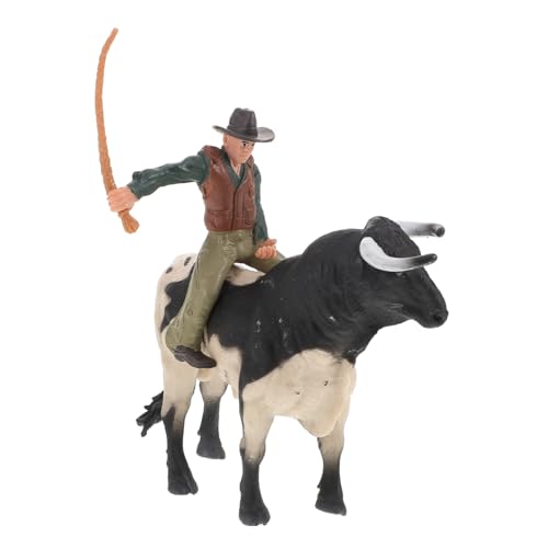 Yardwe 1 Satz Cowboy-Modell klein Land Spielzeugbullen Kuh Kinderspielzeug Cowboy Stierkampf Modell Cowboy Stierkampf Kultur Symbol Bullenmodelle Stier Statuen Harz von Yardwe