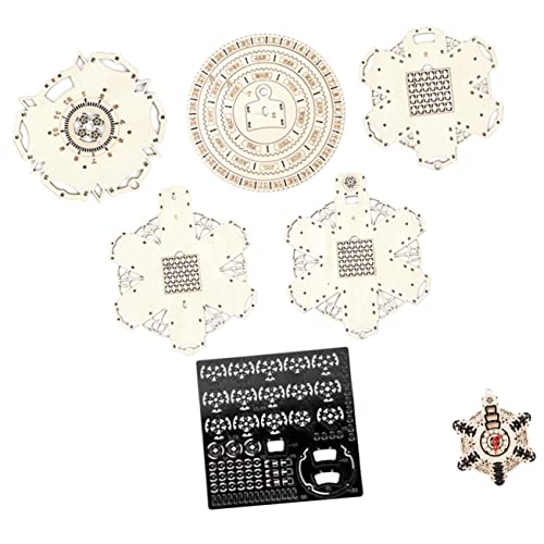 Yardwe 1 Satz DIY Holz Puzzle Wanduhr Puzzle Uhr Modell für Kreative Bastelprojekte Dekoratives Element für Wohnzimmer Schlafzimmer Büro und Mehr von Yardwe