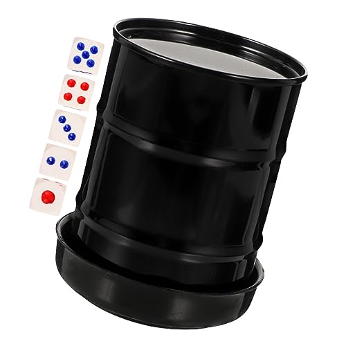 Yardwe 1 Satz Dicebecher mit Würfeln Praktischer Würfelhalter für Spiele für Partys und Barunterhaltung Großer Fassungsvermögen Leicht und Tragbar Einfache von Yardwe