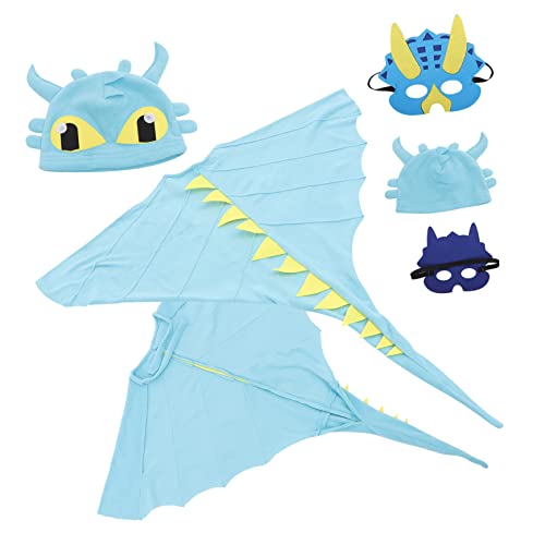 Yardwe 1 Satz Dinosaurier Cosplay mit Umhang und Maske für Halloween Geburtstagsfeiern und Kinderaufführungen von Yardwe