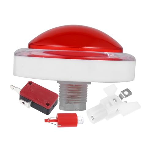 Yardwe 1 Satz Druckknopf Schalter mit Licht Spiel-Summer aus Kunststoff Spiel, Drücken, Button Gaming-Summer für Party wiederverwendbarer Summer Partysummer Plastik rot von Yardwe