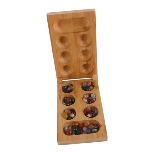 Yardwe 1 Satz Edelsteinschachspielzeug Mancala-Brettspiel für Erwachsene Brettspiele Murmelspiel Abalone-Spiel Mancala-Spiel für Mancala-Perlen Bambus von Yardwe