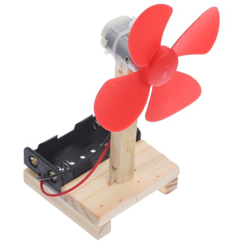 Yardwe 1 Satz Elektrische Lüfterspielzeug Science Experiment Kit Lernspielzeug Für Wissenschaft Neuartige DIY-Requisiten Handgefertigte Fan-Requisiten DIY-Fan-Tools Holz von Yardwe