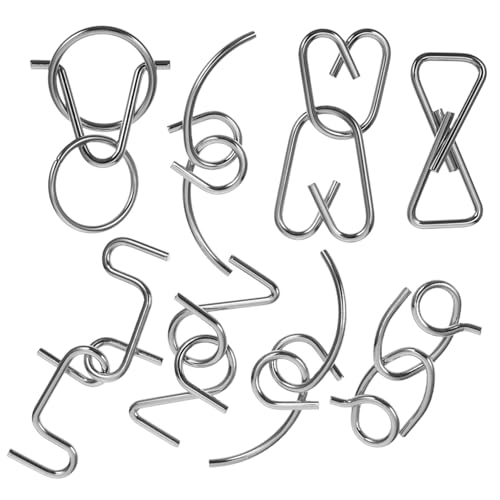 Yardwe 1 Satz Entriegelungsring Logik Rätsel Für Erwachsene Puzzlespiele Freischalten Puzzle-schlösser Puzzle- Freischalten Ineinander Greifende Rätsel 3D-rätsel Eisen Silver von Yardwe
