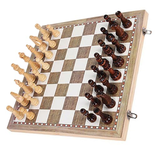Yardwe 1 Satz Faltbares Schachspiel aus Holz Schachset mit Klappbrett für für Brettspiel Tragbar für Reisen und Familienaktivitäten Yardwe 1 Satz Faltbares Schachspiel aus Holz Schachset mit Klappbrett für für Brettspiel Tragbar für Reisen und Familienaktivitäten von Yardwe