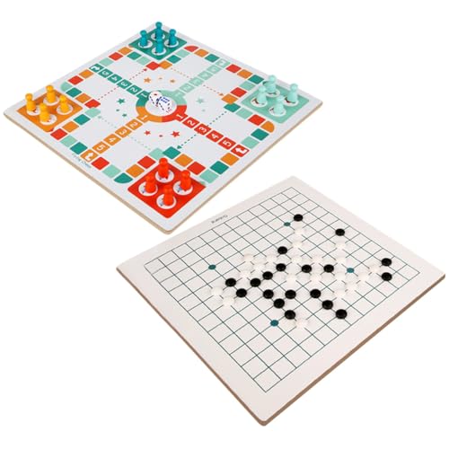 Yardwe 1 Satz Familieninteraktives Spielset Spielbrett für Fliegendes Schach Reihe Pädagogisches Holzspielzeug für Eltern Spiele Reisen und Partys von Yardwe