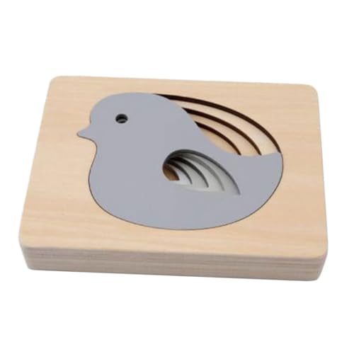 Yardwe 1 Satz Farbbewusstseinsrätsel Bildungsspielzeug für Kleinkind rätsel aus Holz mit Farbverlauf mehrschichtiges Stereo-Puzzle Holzrätsel hölzern Grey von Yardwe