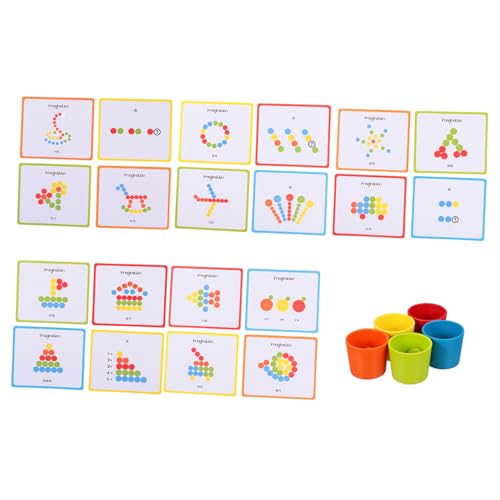 Yardwe 1 Satz Farbsortierbecher für Kreatives Lernspielzeug zur Farberkennung Robuste Holzbecher für Eltern Junge Mädchen Interaktion für Frühkindliche Bildung für Kleinkinder und von Yardwe