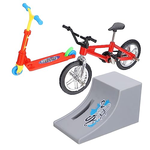 Yardwe 1 Satz Finger-Skateboard- Schreibtischspielzeug zappeln Finger Bike Mini-Finger-Scooter Fingersportspielzeug Lernspielzeug für Mini -Fahrrad Plastik rot von Yardwe