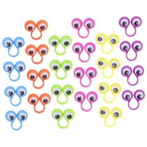 Yardwe 1 Satz Fingeraktivitätsring Augäpfel Halloween- Augen Party Augapfelring Auge Fingerpuppe Plastik 36 Stück von Yardwe