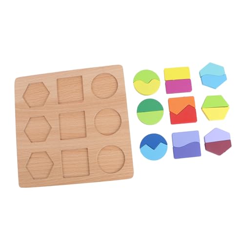 Yardwe 1 Satz Formplatte Geometrie Rätsel Geometrie-Puzzle aus Holz Bambus Yardwe 1 Satz Formplatte Geometrie Rätsel Geometrie-Puzzle aus Holz Bambus von Yardwe