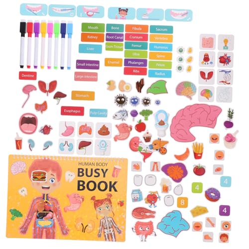 Yardwe 1 Satz Frühkindliche kognitive Buch Stickerbuch für Kleinkinder Aufkleberbuch Beschäftigungsbuch für Kleinkinder DIY-Stickerbuch pädagogisches Stickerbuch Papier von Yardwe