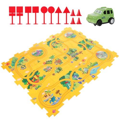 Yardwe 1 Satz Für Eisenbahnwagenbaugruppen Kinderspielzeug Rätsel Autostrecken Für Auto-abenteuerspielzeug Puzzle-Track Puzzlebrett Aus Kunststoff Plastik Gelb Yardwe 1 Satz Für Eisenbahnwagenbaugruppen Kinderspielzeug Rätsel Autostrecken Für Auto-abenteuerspielzeug Puzzle-Track Puzzlebrett Aus Kunststoff Plastik Gelb von Yardwe