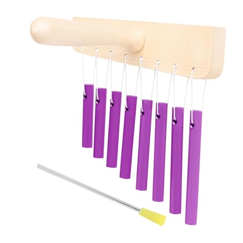 Yardwe 1 Satz Glockenanordnung Aus Aluminiumrohr Glockenspiel Aus Aluminiumrohr Musikalisches Schlaginstrument 8-ton-glockenspielinstrument Stabglockenspiel Mit 8 Tönen Violett Massivholz von Yardwe