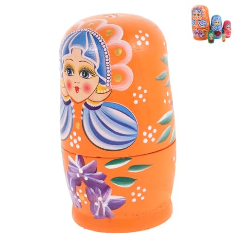 Yardwe 1 Satz Handbemaltes Nistbaby Nistpuppen für Weihnachts-Nistpuppe Nistpuppen Matroschka-Puppen Matryoshka -Puppe Puppen stapeln hölzern von Yardwe