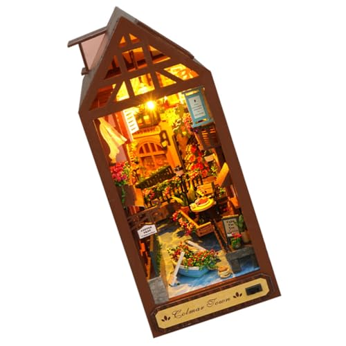 Yardwe 1 Satz Hausmodellspielzeug Mini - DIY-Montagehausmodell Mini-Hausbausatz kleines selber Machen unfertiges kleines Mini-Möbelstütze DIY Miniaturhaus Papier Kaffee von Yardwe
