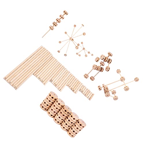 Yardwe 1 Satz Holzbauklötze für Teile Early Learning Toy Kreatives zur Entwicklung Hand Augen Koordination Sicher und Hautfreundlich Montessori von Yardwe