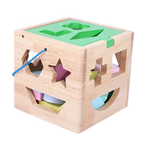 Yardwe 1 Satz Holzblock dartscheibe kiddibuzz trauzeugengeschenke holzspielsachen gestalten kognitive Spielsachen geometrische Bausteine geometrische Holzblöcke hölzern von Yardwe