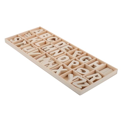 Yardwe 1 Satz Holzbriefspielzeug bewaldeter Span dekorative Ausschnitte Ornament Ausschnitte Malerei Ornament Leere Holzscheiben Holz Buchstaben selber Machen Beige von Yardwe