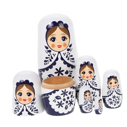 Yardwe 1 Satz Holzpuppenspielzeug Babuschka Basteln Puppen Nistpuppen Bastelset Für Halloween-wunschgeschenk Verzierungsherstellungspuppen Für Hölzern von Yardwe