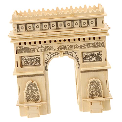Yardwe 1 Satz Holzpuzzle Triumphal Arch Selbstmontage Puzzle für Kreatives DIY Fördert Fantasie Geduld und Praktische Fähigkeiten Lernspielzeug aus Naturholz von Yardwe