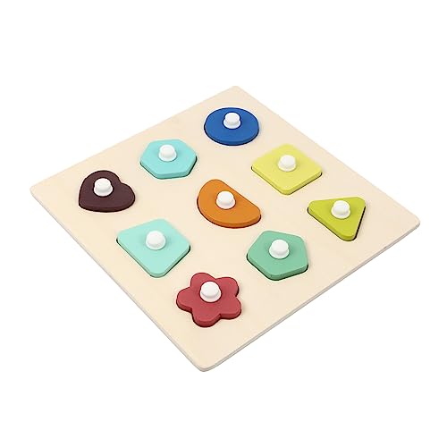 Yardwe 1 Satz Holzpuzzle für Kleinkinder Montessori Lernspielzeug mit Buntem Cartoon Design Greifbares Puzzlebrett Kognitiven Fähigkeiten und Koordination für Jungen von Yardwe
