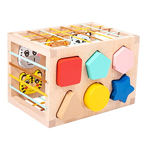 Yardwe 1 Satz Holzsortierspielzeug für Kleinkinder mit Tierformen für Farberkennung und Formenzuordnung Motorische Fähigkeiten Fördern für Jahre Montessori Inspiriert von Yardwe