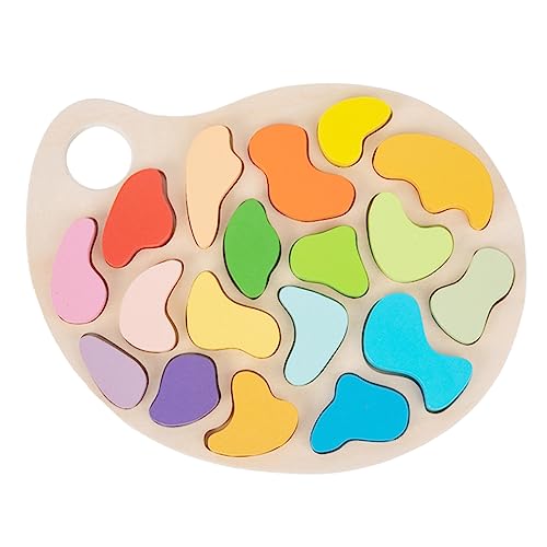 Yardwe 1 Satz Holzspielzeug für Formen und Farben Pädagogisches Lernspielzeug für Kleinkinder Interaktives Matching Konzentration und Hand Augen Koordination von Yardwe