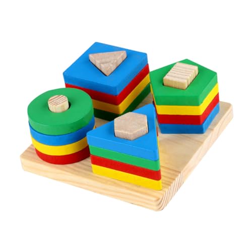 Yardwe 1 Satz Holzspielzeug für Geometrische Blöcke Kreatives Lernspielzeug Kognitiven Fähigkeiten für Frühkindliche Bildung und Gemeinsames mit Eltern Yardwe 1 Satz Holzspielzeug für Geometrische Blöcke Kreatives Lernspielzeug Kognitiven Fähigkeiten für Frühkindliche Bildung und Gemeinsames mit Eltern von Yardwe