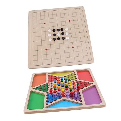 Yardwe 1 Satz Holzspielzeug für Gobang Dame Spielbrett Pädagogisches Gesellschaftsspiel zur des Logischen Denkens für Familienunterhaltung und Freundschaftliches von Yardwe