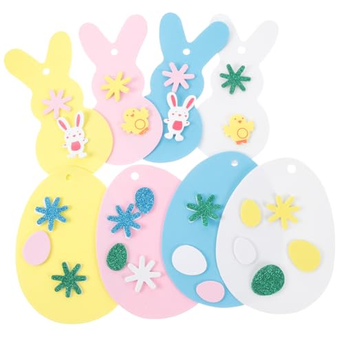 Yardwe 1 Satz Kaninchen-Aufkleber Ostern Easter Bunny osterfarben Eier Easter Present panettone Ostern Einzigartiges DIY-Ostereierangebot DIY-Versorgung Ostereier mit Aufkleber Eva von Yardwe