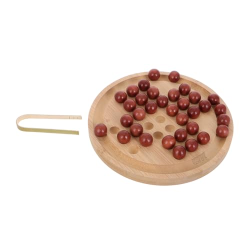 Yardwe 1 Satz Kindertischspiel Schach Reisespiel Einzelspieler-Schach Peg-Solilaire-Spiel Brettspiele für einen Spieler Bambus Yardwe 1 Satz Kindertischspiel Schach Reisespiel Einzelspieler-Schach Peg-Solilaire-Spiel Brettspiele für einen Spieler Bambus von Yardwe